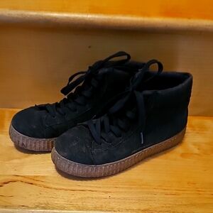 Blue High-Top Sneakers